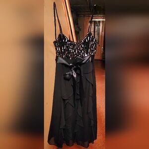 BCBGMaxAzria Black Strapless Dress